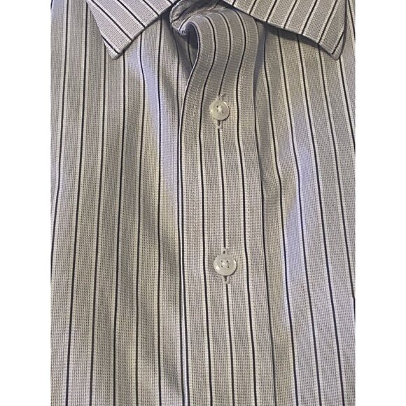 Cremieux Mens Shirt Button 100% Prima Cotton Long Sleeve 17/35 Large - Picture 2 of 9